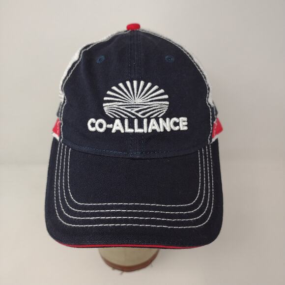 CountryMark Co-Alliance Mesh Back Snapback Hat Black White Embroidered Logo OSFA - Picture 2 of 12